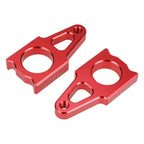 CNC Rear Axle Adjuster Blocks for Honda CRF450R CRF450X (2002–2023) Red