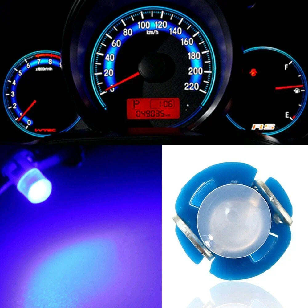 10 x Blue T3 Neo Wedge LED Bulbs for Car