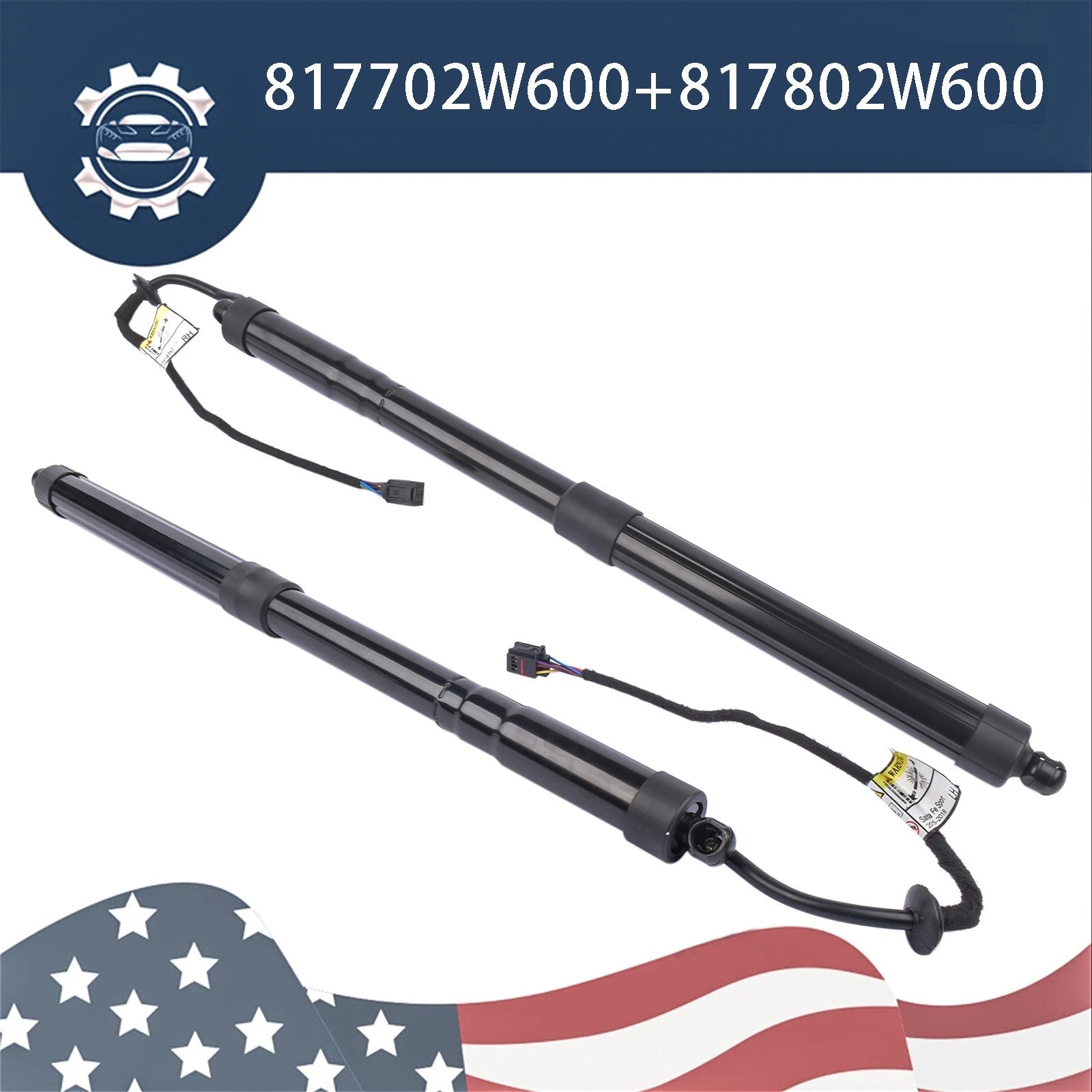 Pair Rear Tailgate Power Lift Supports for Hyundai Santa Fe Sport (2015–2018)