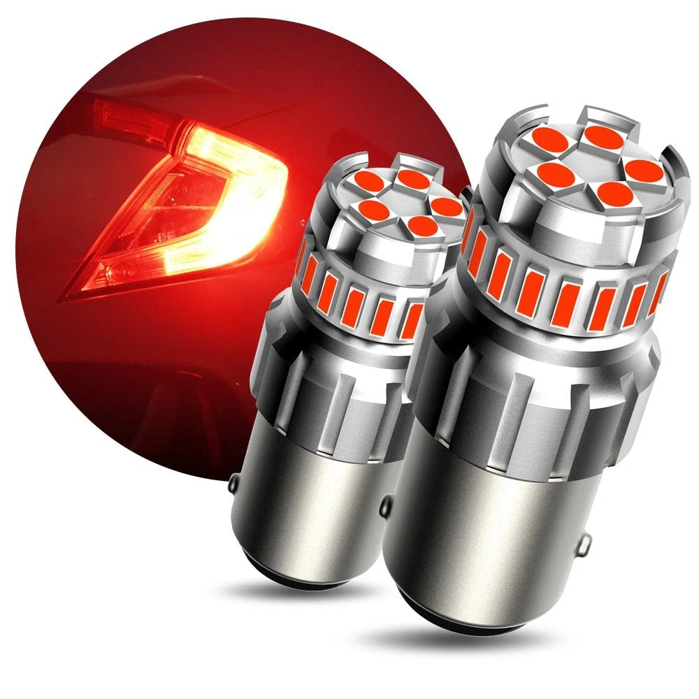 2X LED Brake Light Bulbs for BAY15D Vehicles (2010â2023)