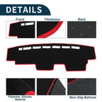 Dashboard Cover Mat for Honda N-VAN JJ1 JJ2 (2018–Present) Black Red