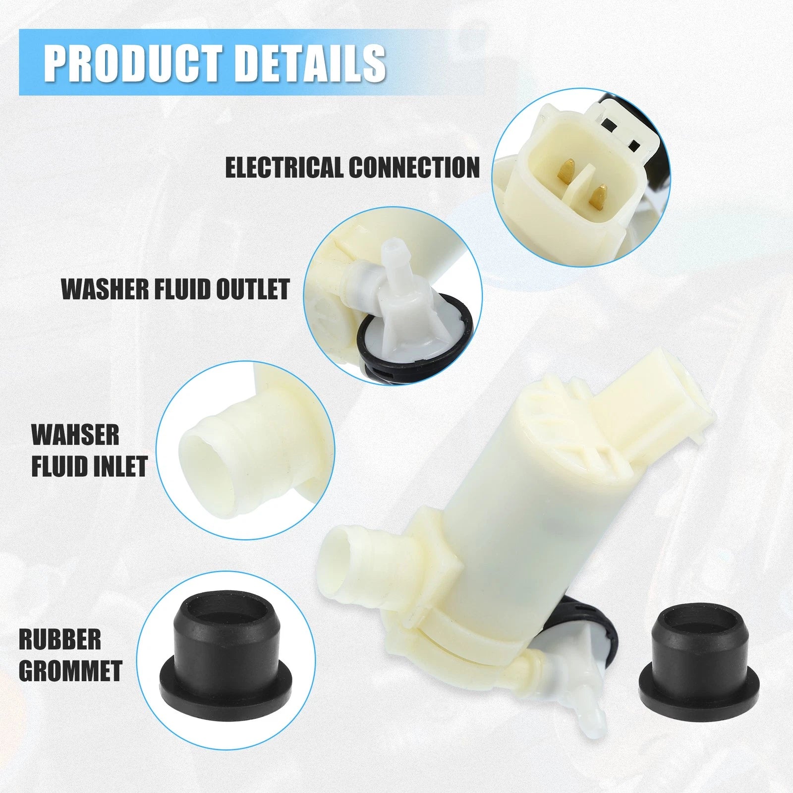 Windshield Washer Pump for Honda CR-V (2007–2011) 38520-SWA-A01