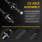 Set of 2 CV Axles for Polaris RZR XP 900 (2011–2014)