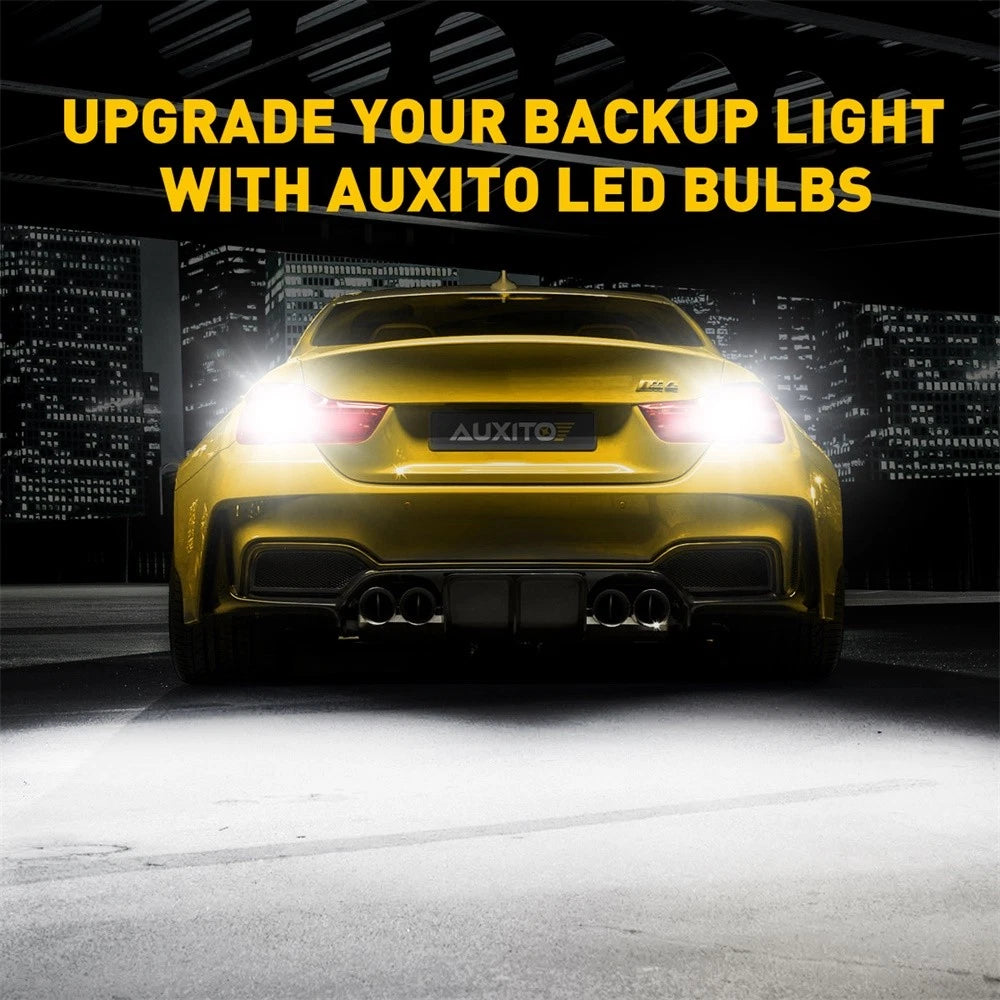 Set of 2 LED White Reverse Stop Turn Signal Parking Light Bulbs for Various Models
