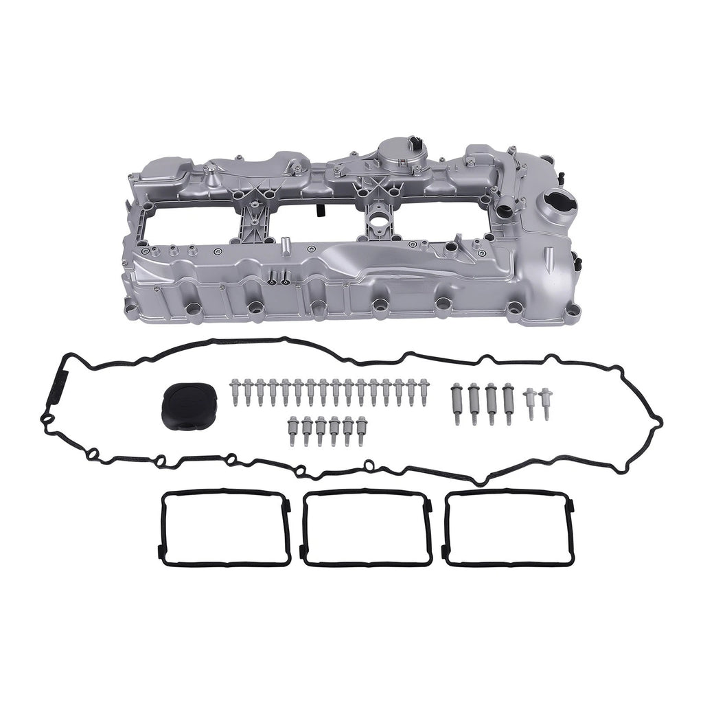 Aluminum Valve Cover Kit w/ Gasket & Cap for BMW N55 135i 335i 535i 640i 740i X3 (2011–2019)