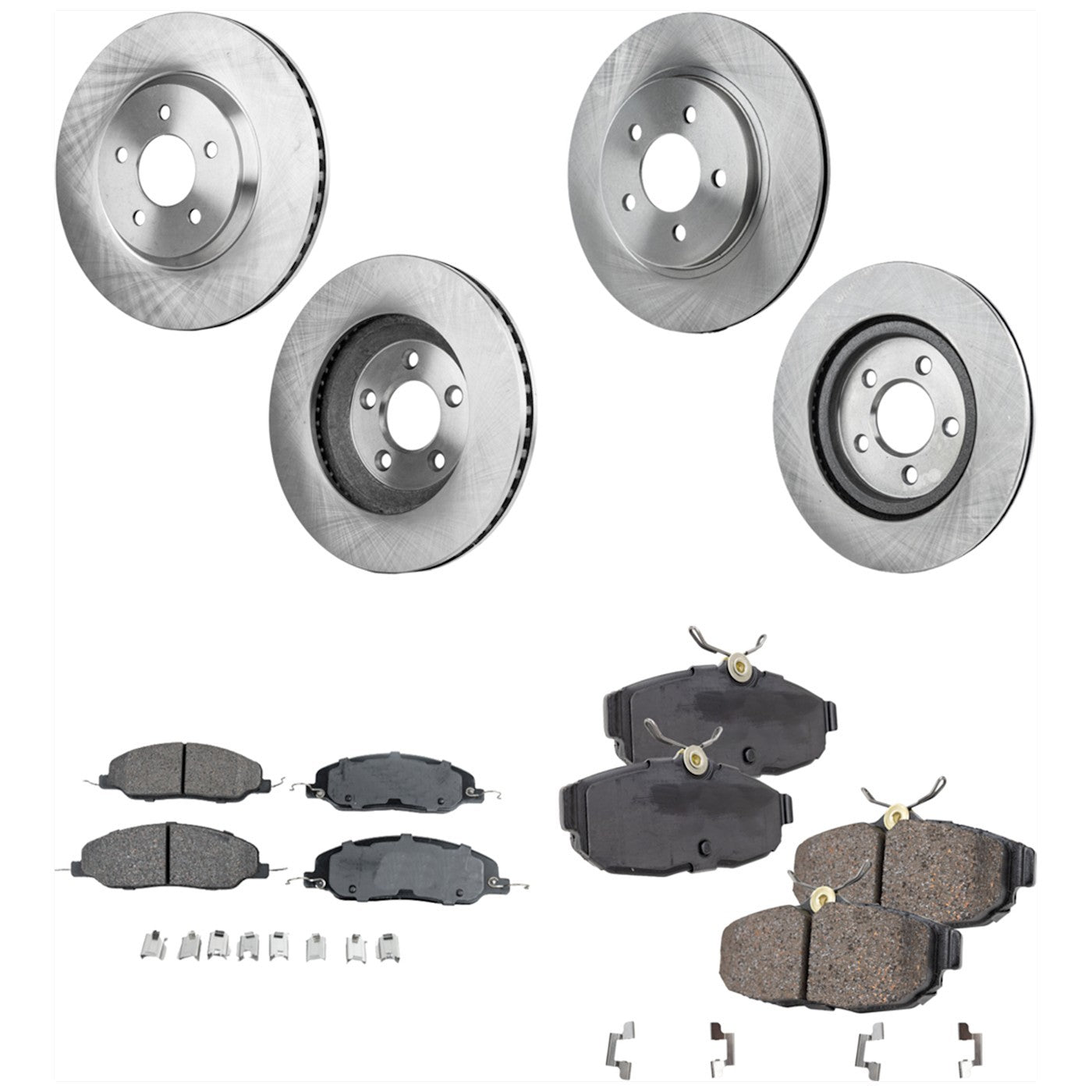 Brake Rotor and Pad Kit for Ford Mustang (2005–2010) Front and Rear