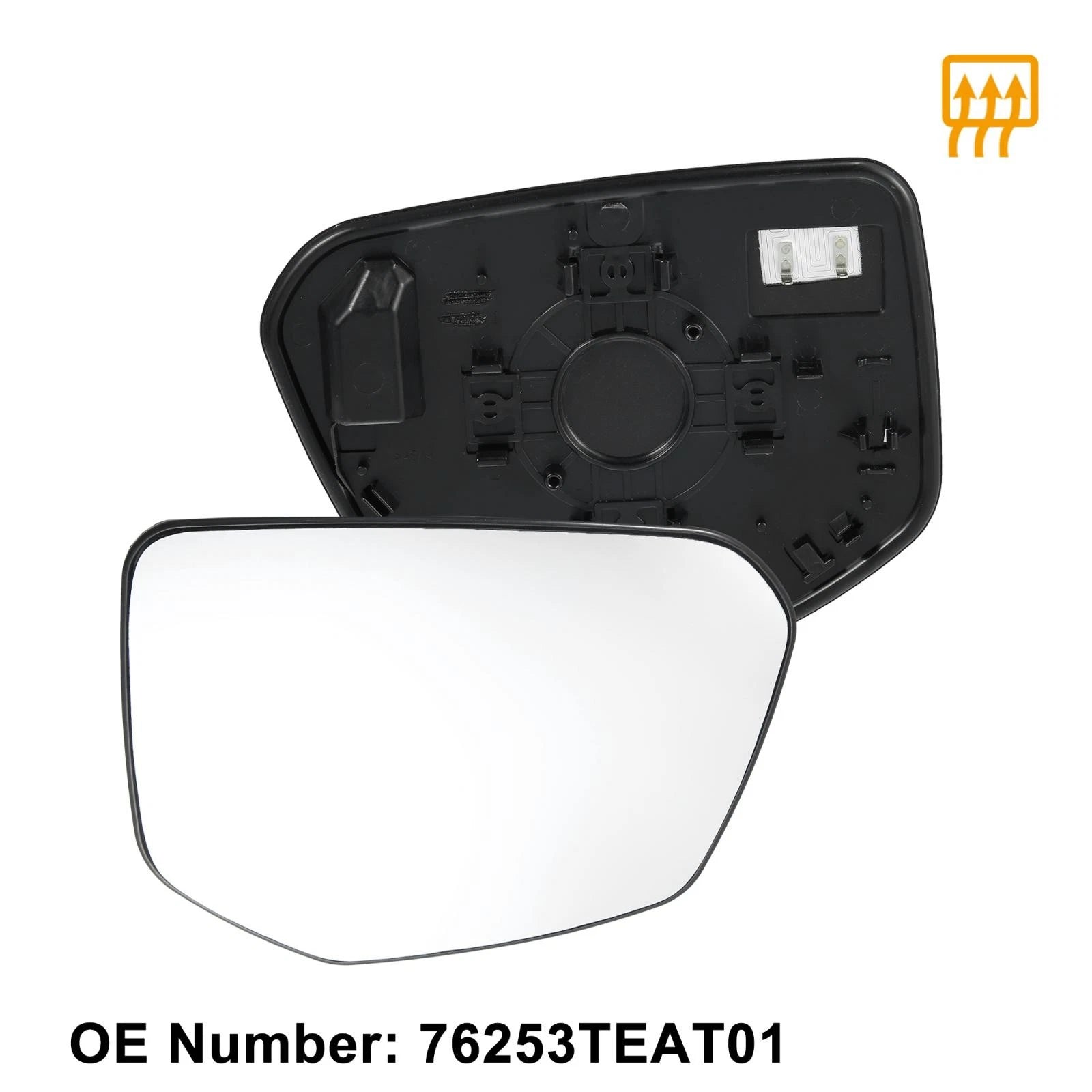 Heated Rearview Right Passenger Side Mirror Glass 76253TEAT01 for Honda Civic 