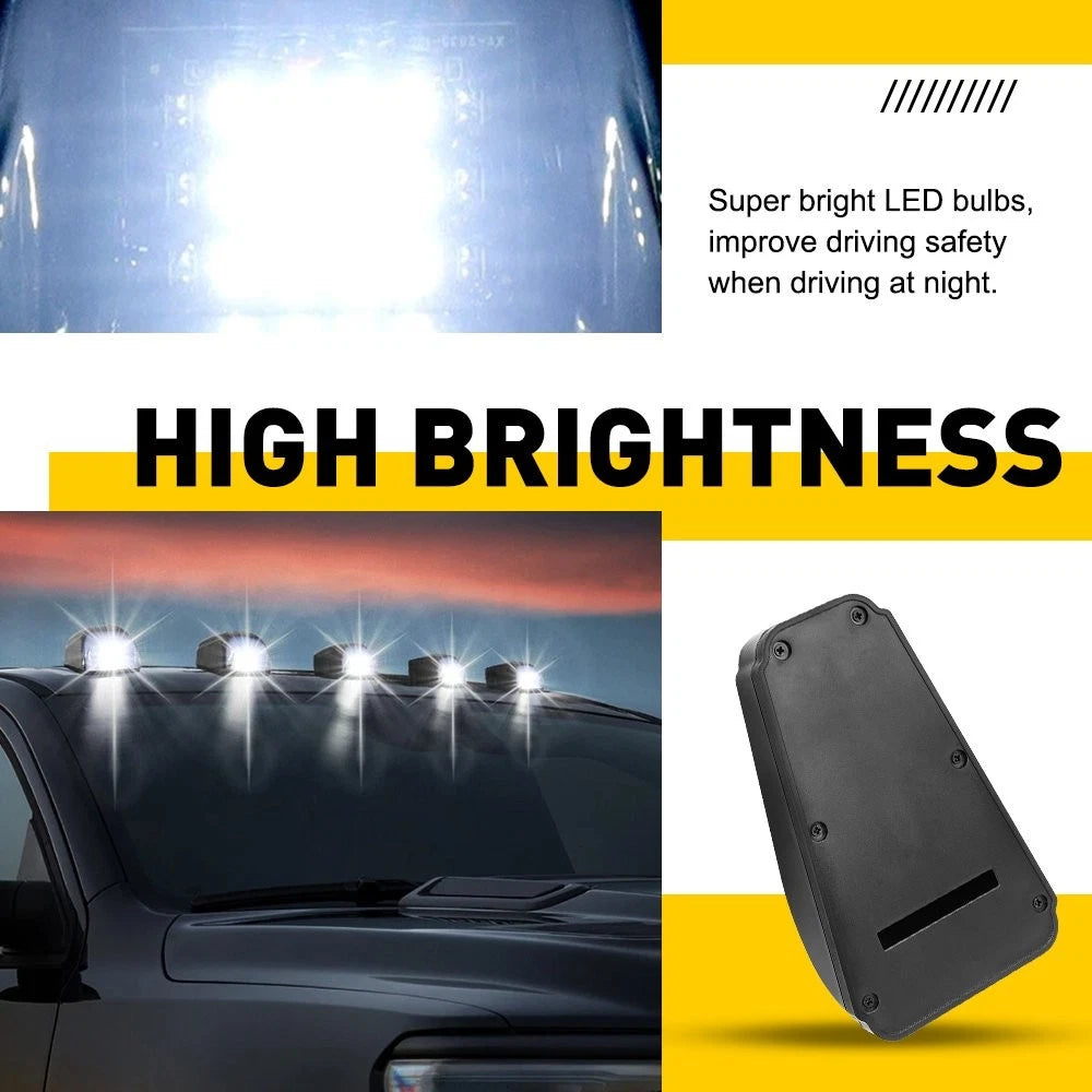 5PCS LED Solar Powered Cab Roof Lights for Pickup Truck (EPY)