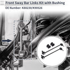 Set of 2 Front Stabilizer Bar Links with Bushings for Toyota Matrix (2003–2014) No.K80230