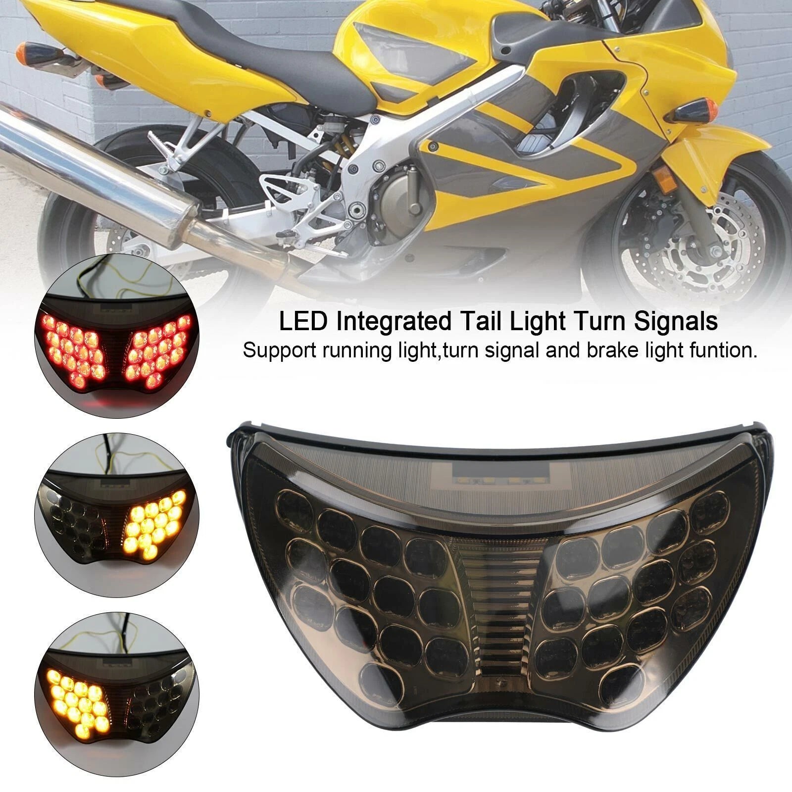 LED Turn Signals Tail Brake Light for Honda CBR600F/F4/F4i (2004–2006) T9