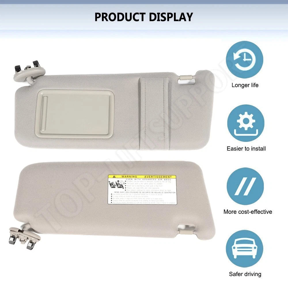 Left Sun Visor for Toyota Camry (2007–2011) Tan Beige