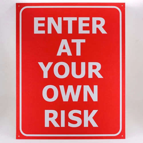 Tin Sign for Man Cave, Garage, Bar (Funny Warning)