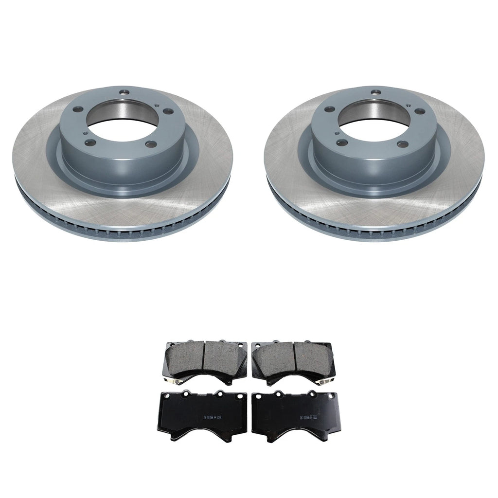 Front Rotors & Akebono ProACT Brake Pads Kit for LandCruiser LX570 (2008–2021)