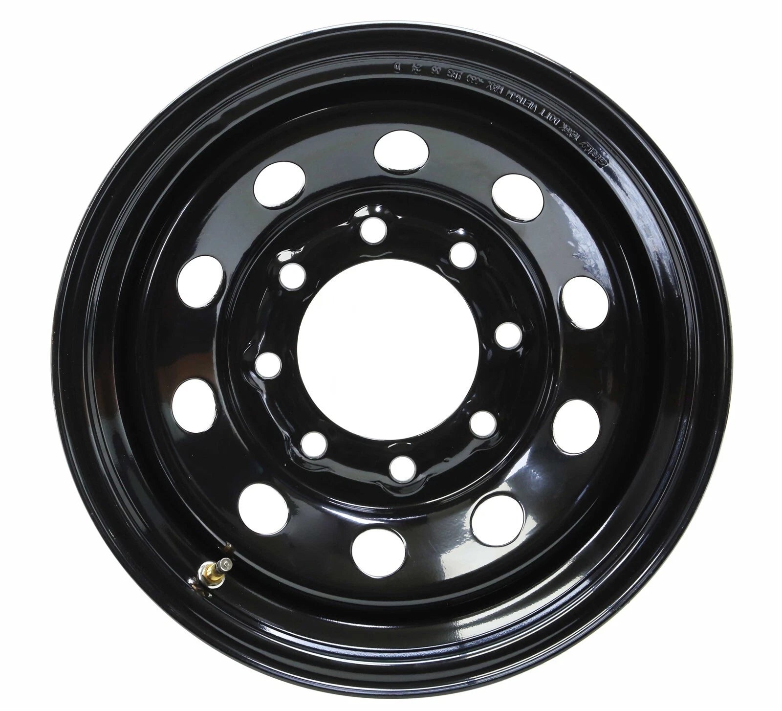 WINDA Trailer Tire Rim Assembly ST235/85R16 12-Ply 8 Lug Black Mod
