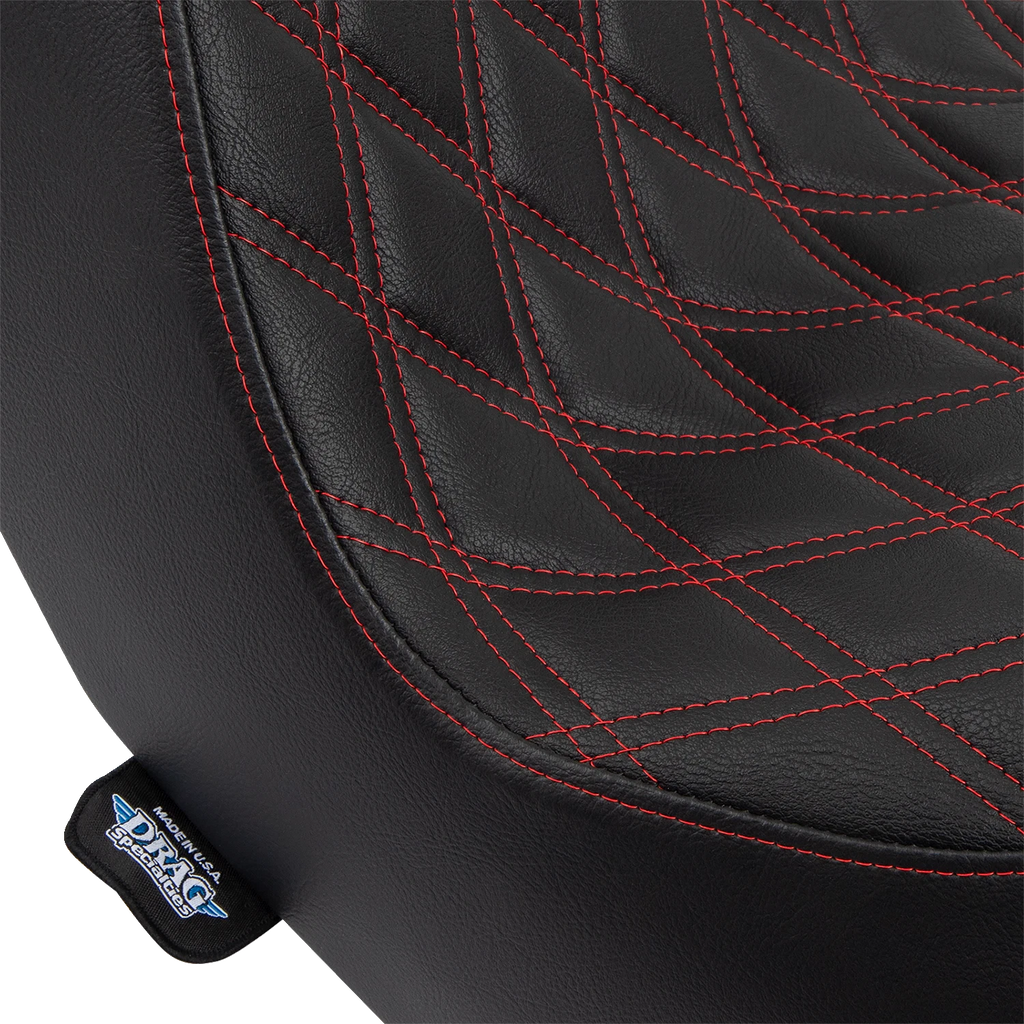 Predator III 2-Up Seat for Harley Davidson (2000–2023) - Black w/ Red