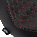 Predator III 2-Up Seat for Harley Davidson (2000–2023) - Black w/ Red