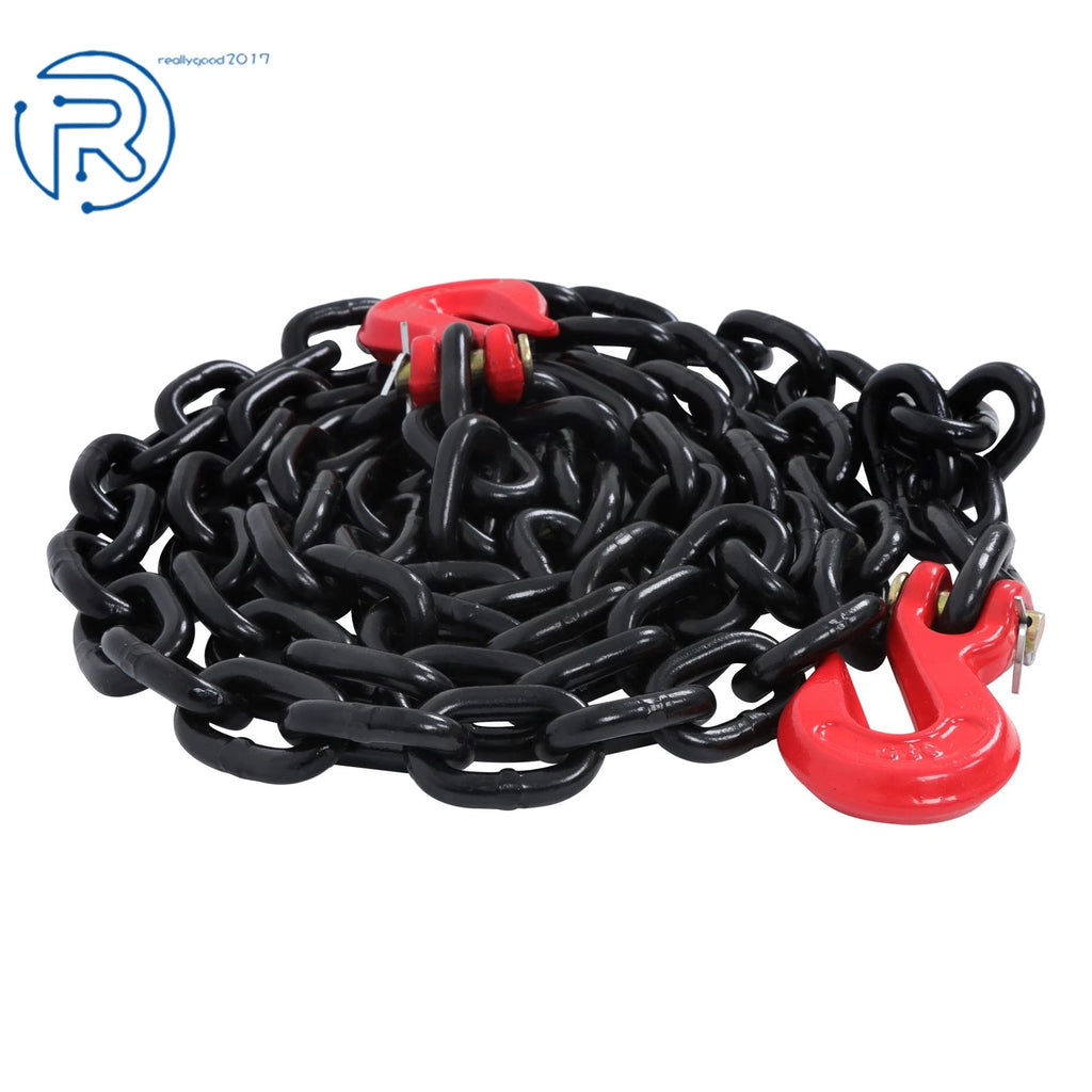 3/8" Black G80 Transport Binder Chain for (10 Ft, 2 Hooks)