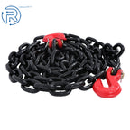 3/8" Black G80 Transport Binder Chain for (10 Ft, 2 Hooks)