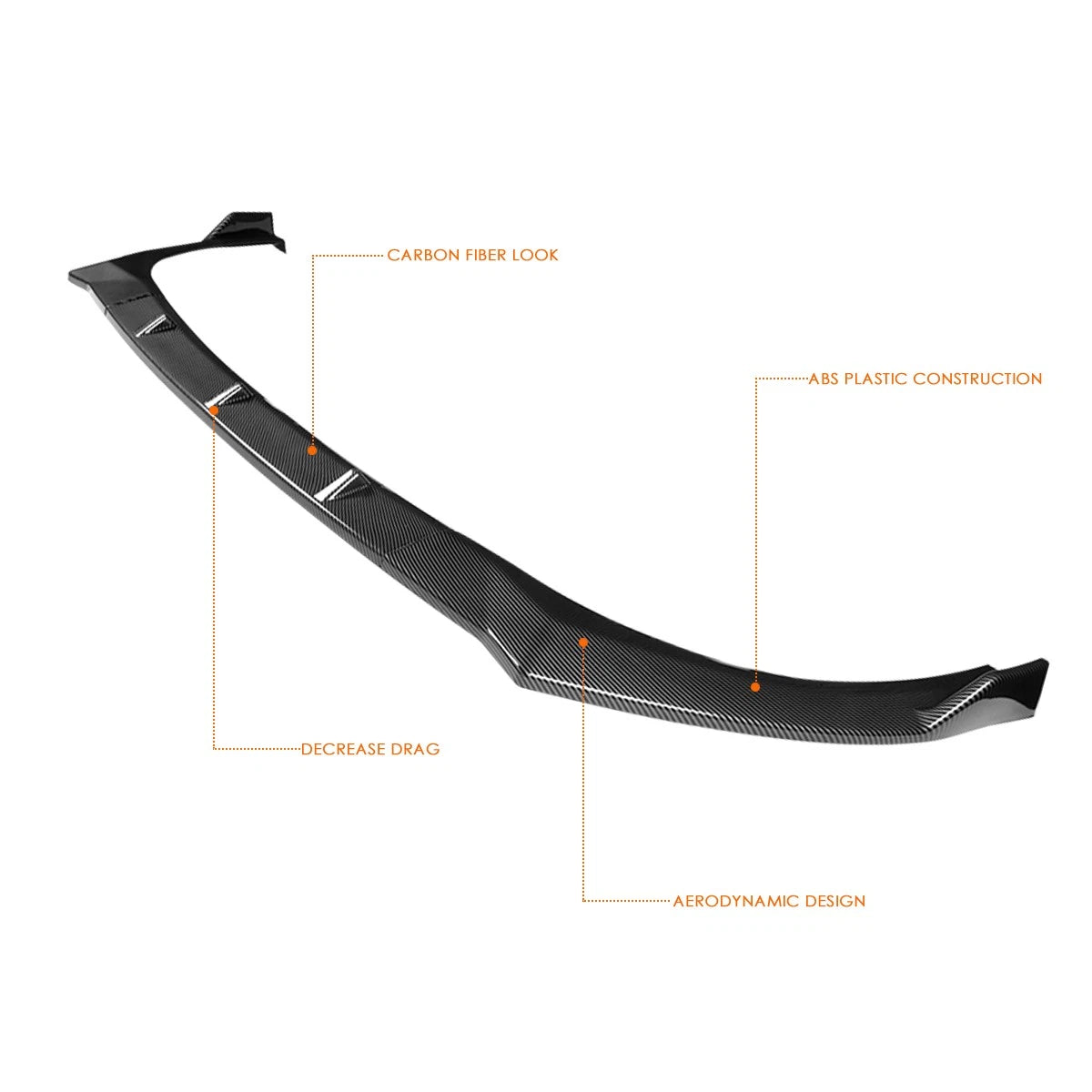 Carbon Style Front Bumper Body Kit Lower Splitter Spoiler Lip for Elantra (2021–2022)