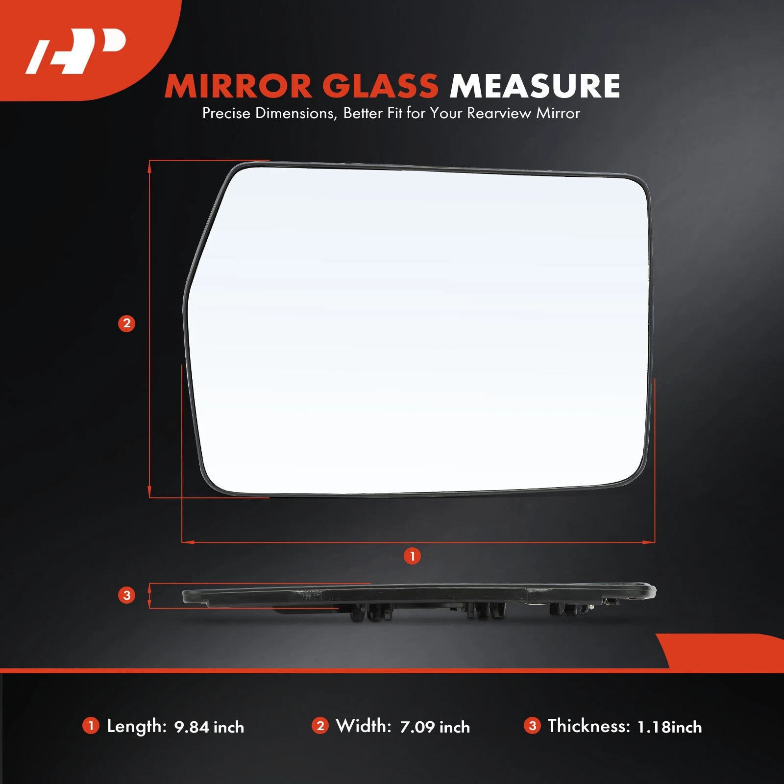 Heated Driver Power Mirror Glass for Ford F-150 (2004-2007)