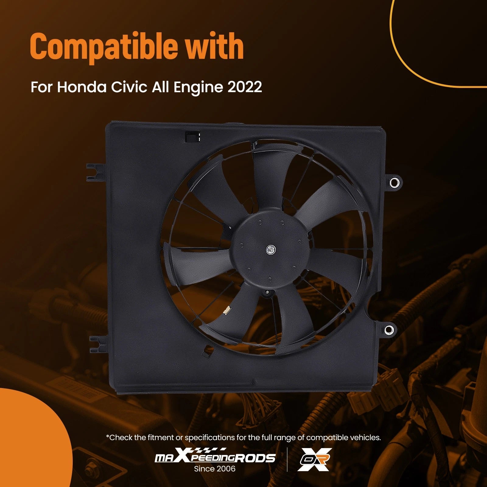 Radiator Cooling Fan Assembly for Honda Civic (2022–2022)