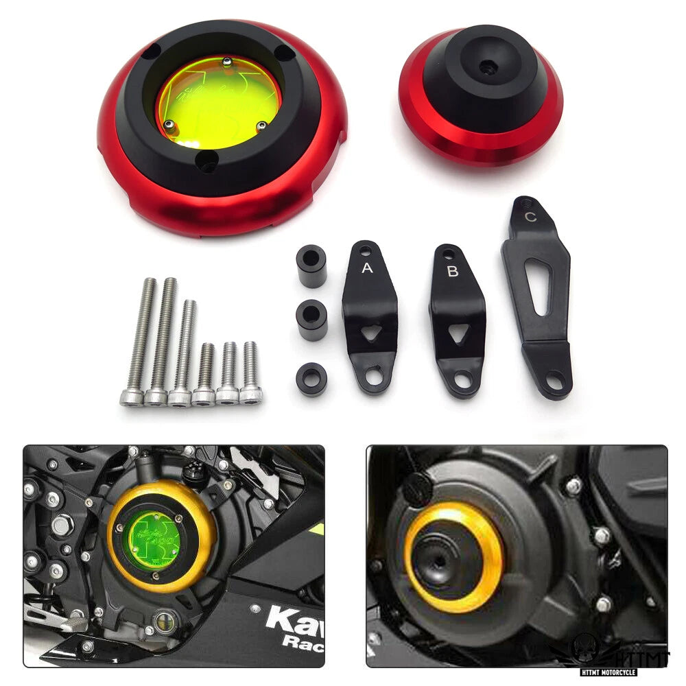 CNC Engine Case Cover Guard Kit for Kawasaki Ninja 400 (2018–2019) Red