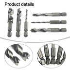 6-Piece Drill Bit Set 1/4 Inch Hex Shank for Wood