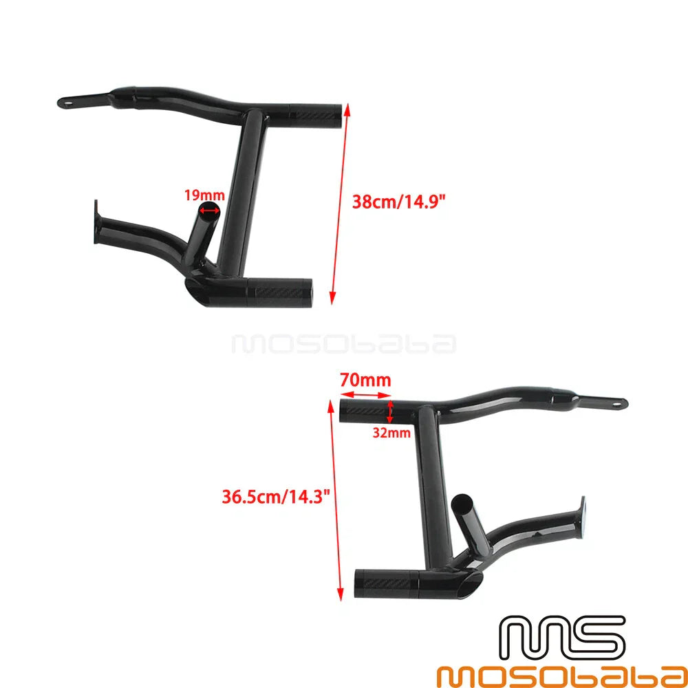 Saddlebag Guard Highway Crash Bar & End Tube Sliders for Harley Touring (2014-2023)