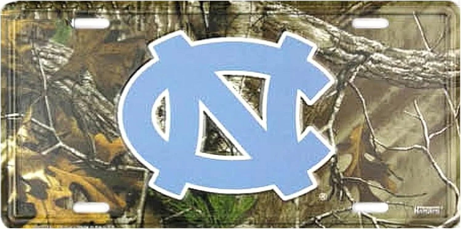 Camo License Plate for North Carolina Tar Heels (Metal)
