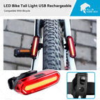 LED Bike Tail Light for Bicycle (2002–2019) - 120 Lumens, USB Rechargeable