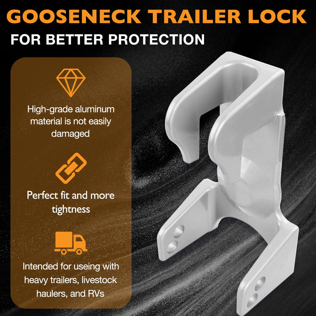 Gooseneck Trailer Hitch Lock for RV Trailers (Heavy Duty)