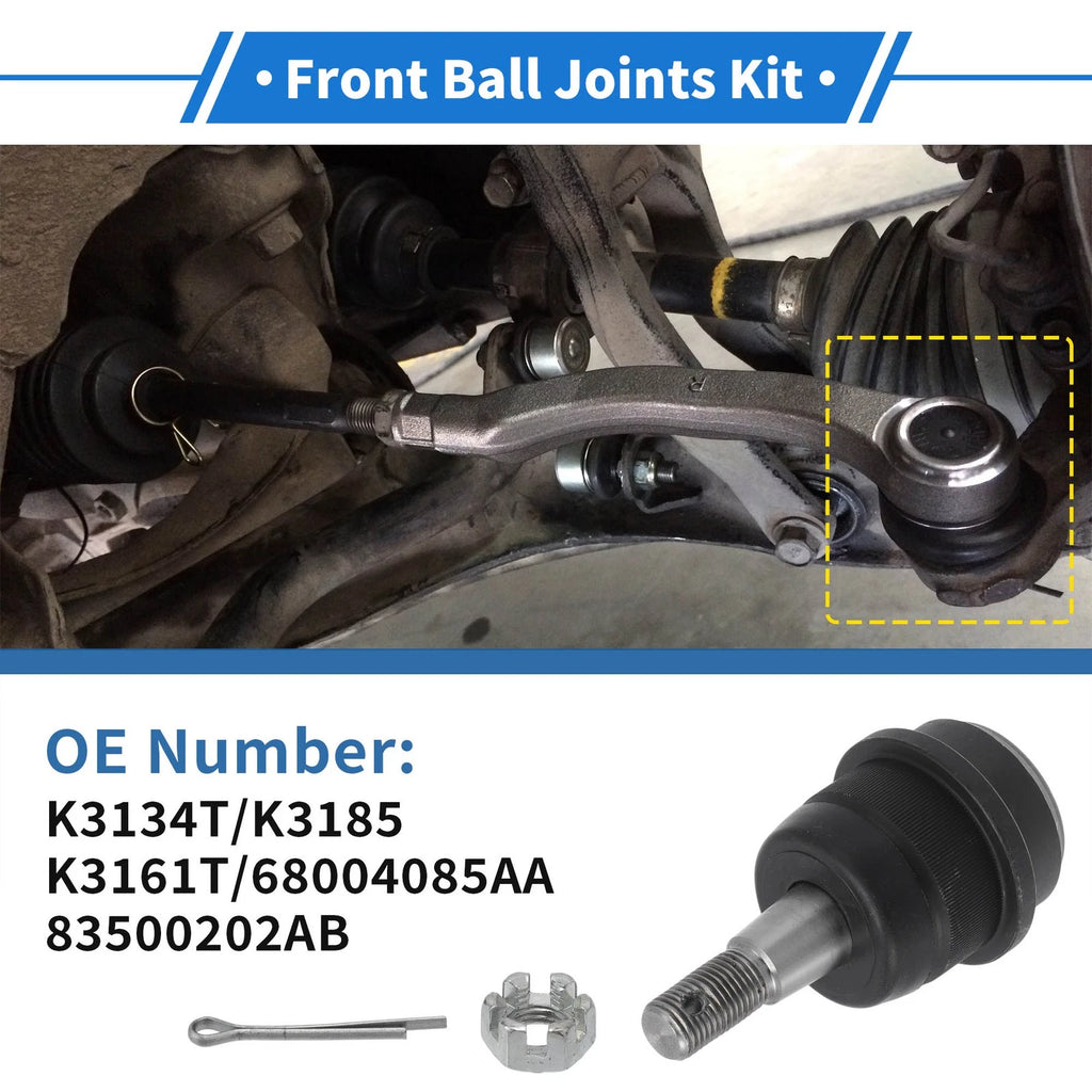 2X Front Lower Ball Joints for Dodge Ram 1500 (1994–2001) No.K3134T/K3185