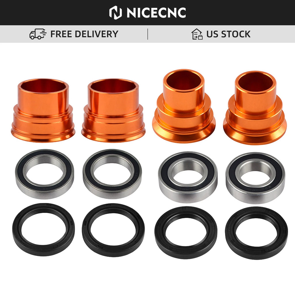 Wheel Spacers Bearings Seals for KTM 250 450 SX SXF XCF XCW EXC SMR (2003–2012)