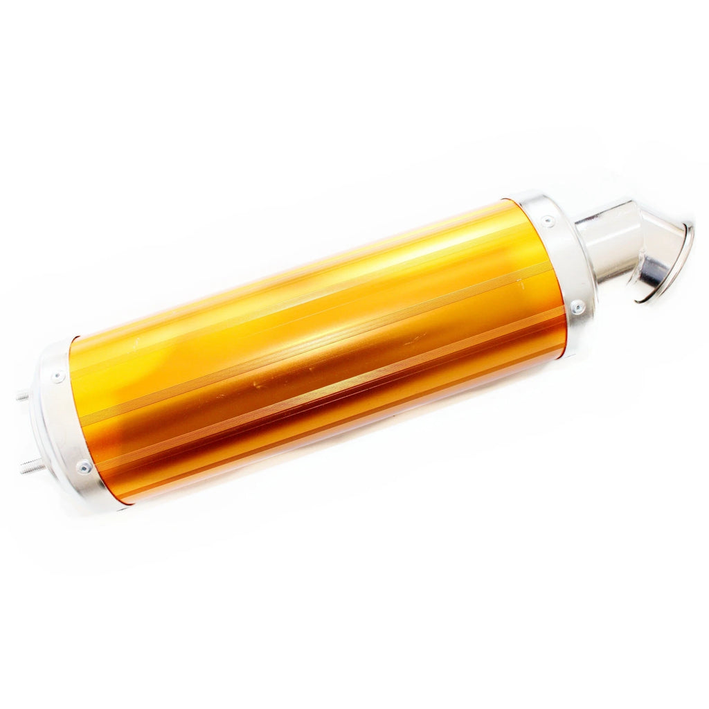 460mm Gold Alloy Exhaust Muffler + Clamp for 150cc 250cc Pit Quad ATV