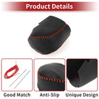 1 Pc Gear Shift Knob Cover for Honda HR-V (2023–2024) Black Carbon Fiber Red