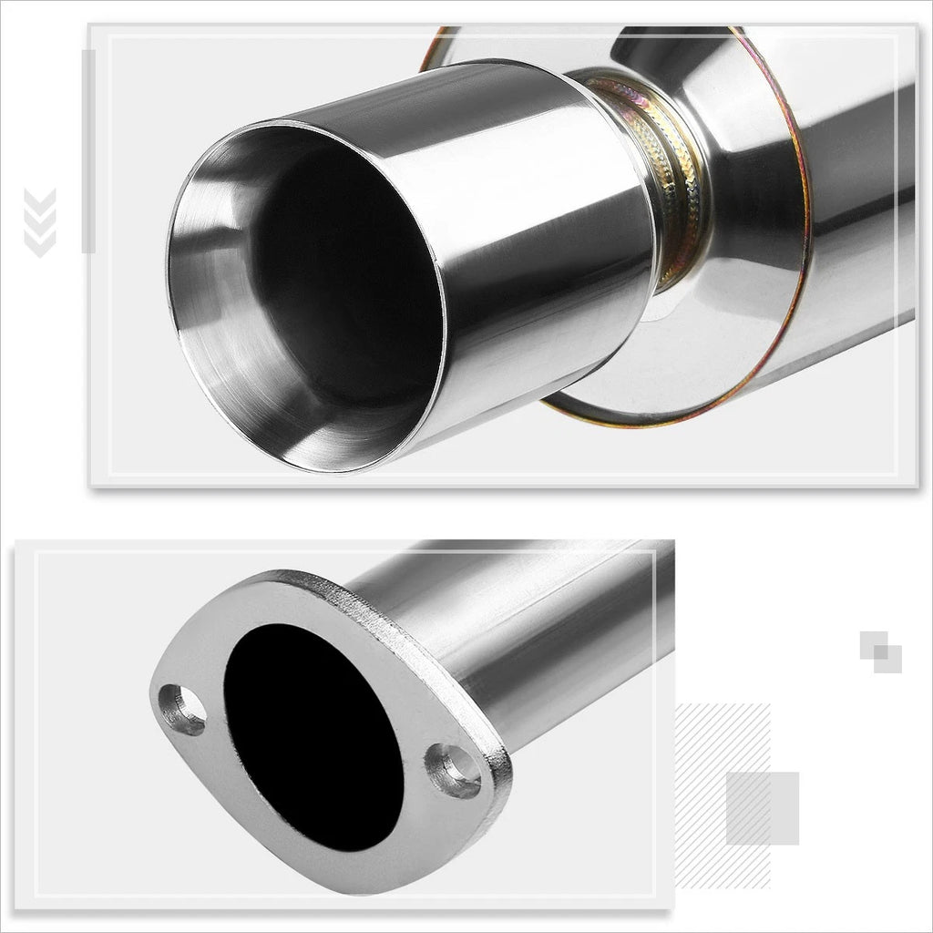 4" Rolled Tip Muffler Racing Catback Exhaust for Honda Civic Si EP3 (2002–2005)