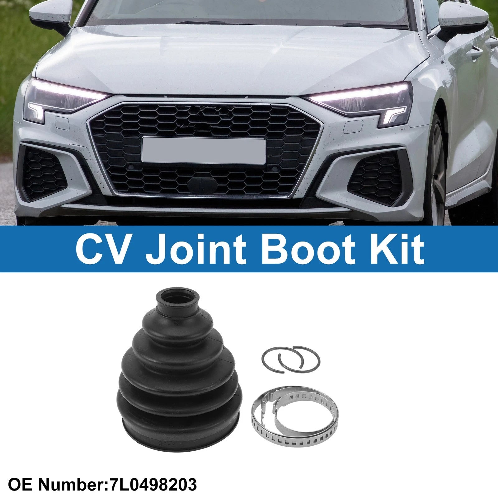 Outer CV Joint Boot Kit w/ Clamps for Audi A3, Q7 (2017–2020)