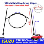 Front Windshield Moulding Rubber Set 3 Fits ISUZU TFR Holden Rodeo 1989-97 D12