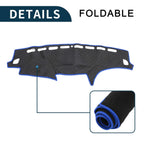 Dashboard Cover Mat for Subaru Forester SH (2007–2012) Black Blue