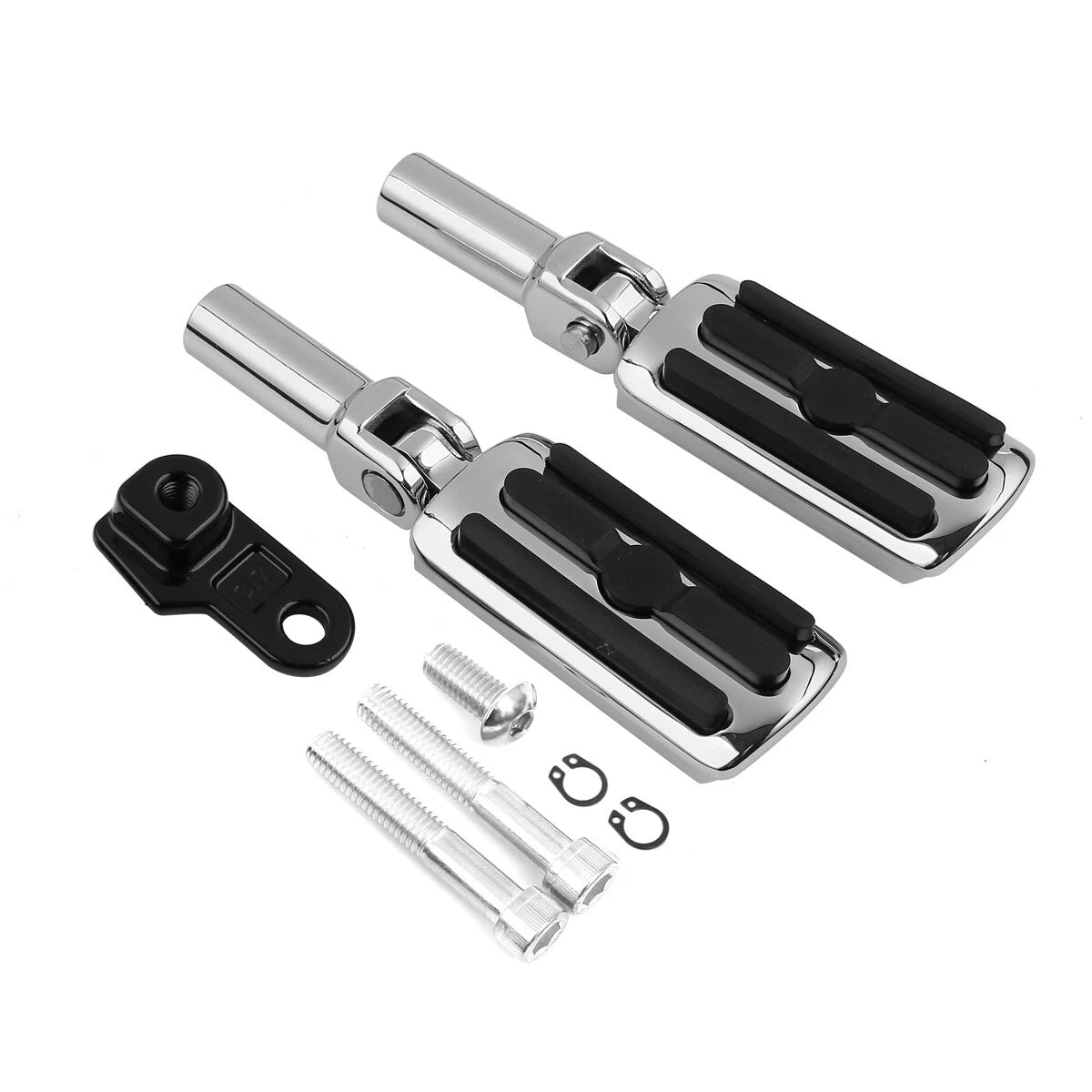 Chrome Passenger Foot Pegs for Harley Softail Slim (2012–2017) FLSTSB 2008–2011