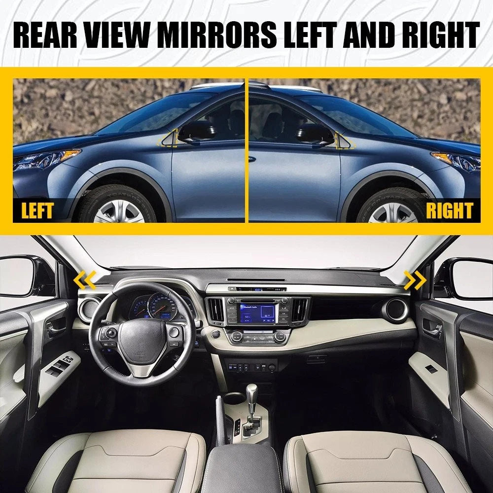 1 Pair Side Rear View Mirror Corner Triangle Trim for Toyota RAV4 (2013–2018)