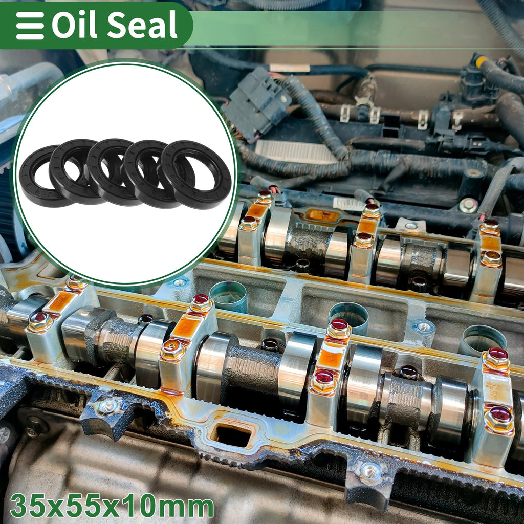 Set of 5 Oil Seal Rotary Shaft Seal NBR Rubber 35x55x10mm