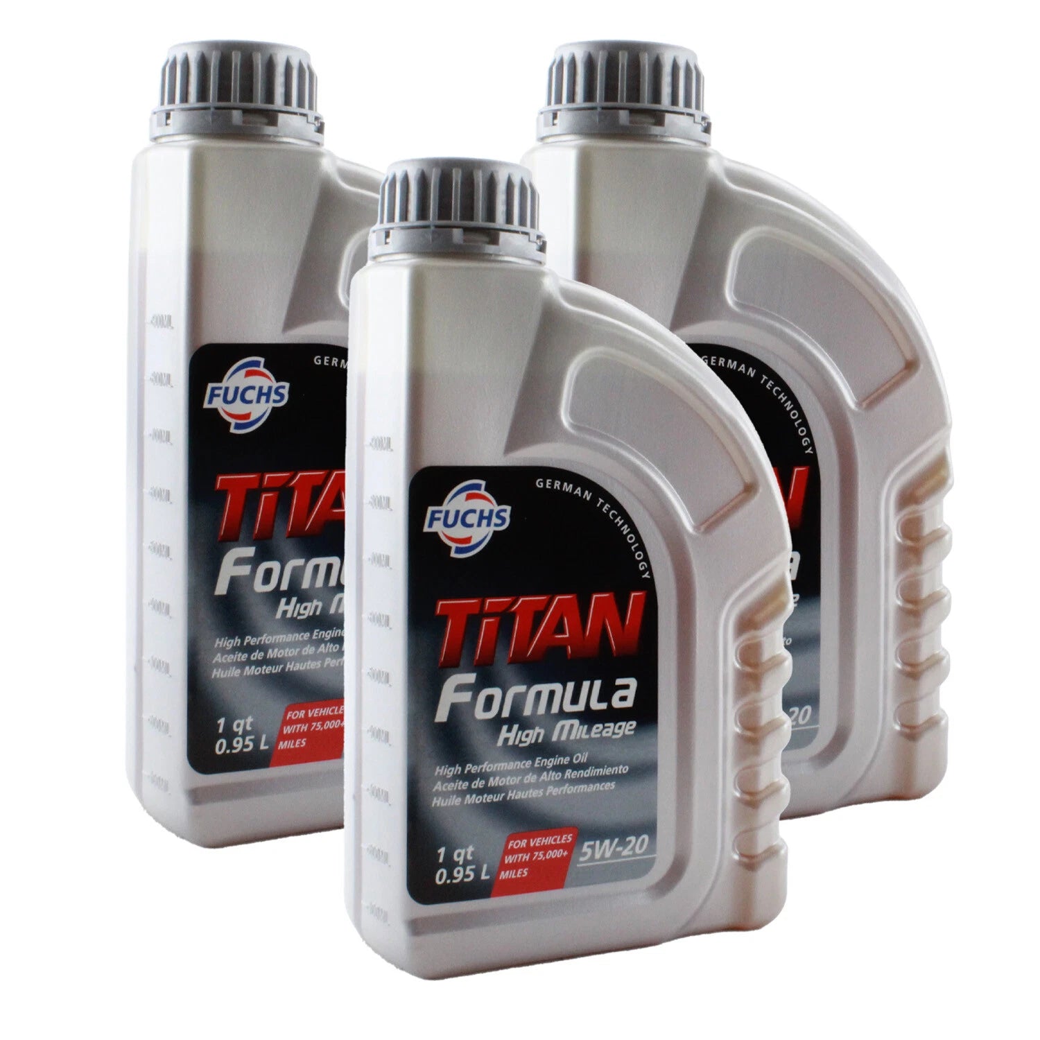 3X Fuchs Titan Formula High Mileage 5W-20 Engine Oil for (3 Quarts)