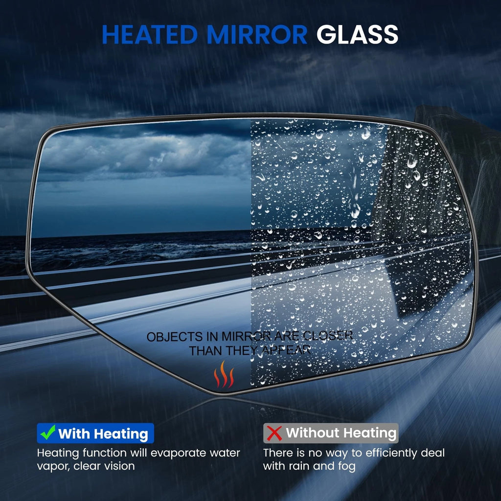 Heated Passenger Mirror Glass for 2019–2020 GMC Sierra 1500 Limited (5.3L)