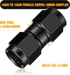 10AN Female to 10AN Female Coupler Fitting for Vehicle Hose