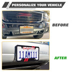 Stripe Slash License Plate Frame Stainless Steel Weatherproof for Dodge (2010-2019)