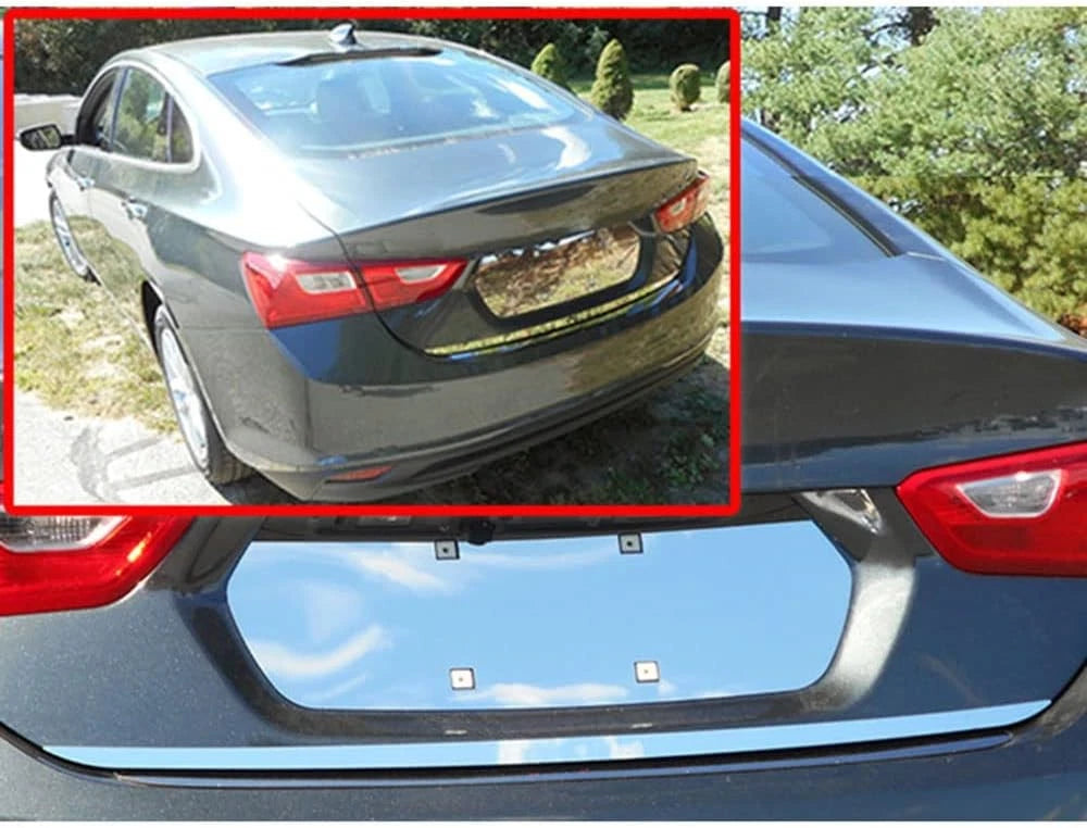 1pc Luxury FX Stainless Steel Rear Deck Trim for 2016-2023 Chevy Malibu 4dr