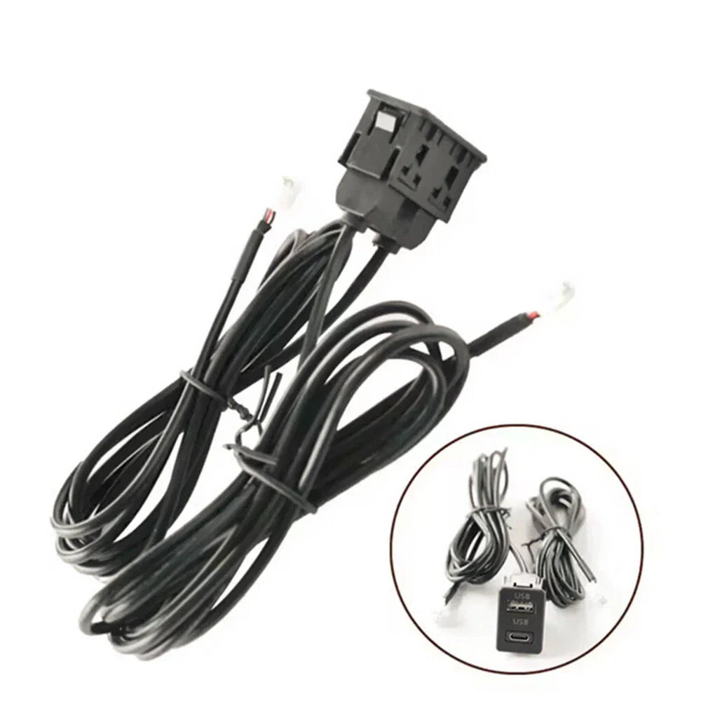 Multimedia Head Unit Panel Interface Extension Cable Adapter for Car (145cm)