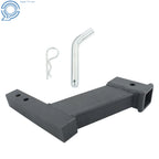 2 Inch Black Receiver Hitch Adapter for Trucks (10 Inch Rise Drop)