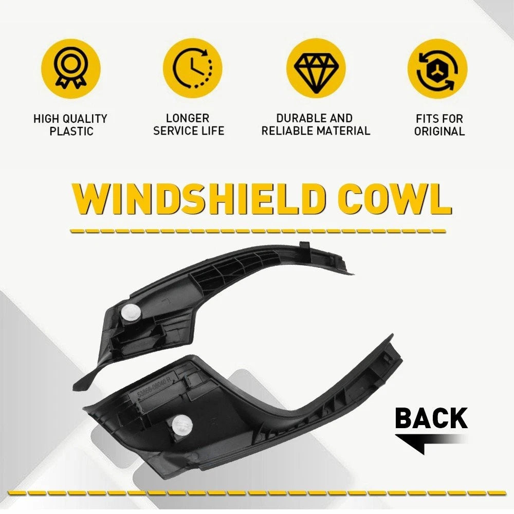 Pair Windshield Wiper Cowl Cover Panel Fender Seal for Toyota Sienna (2021–2025)